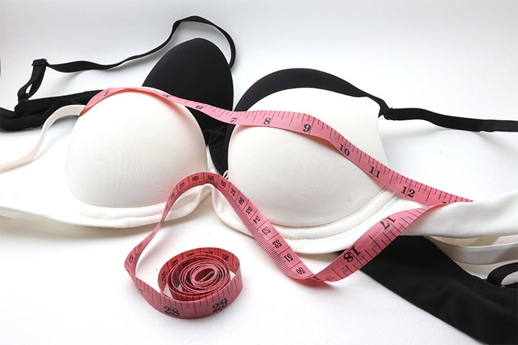 different bras illustrating which cup size is bigger