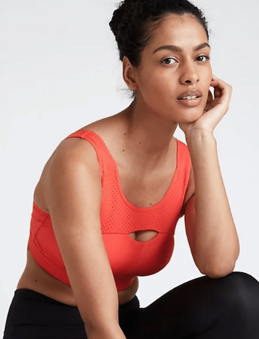 woman in a sports bra for bigger cups
