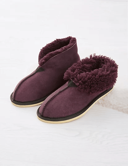 brown sheepskin slippers