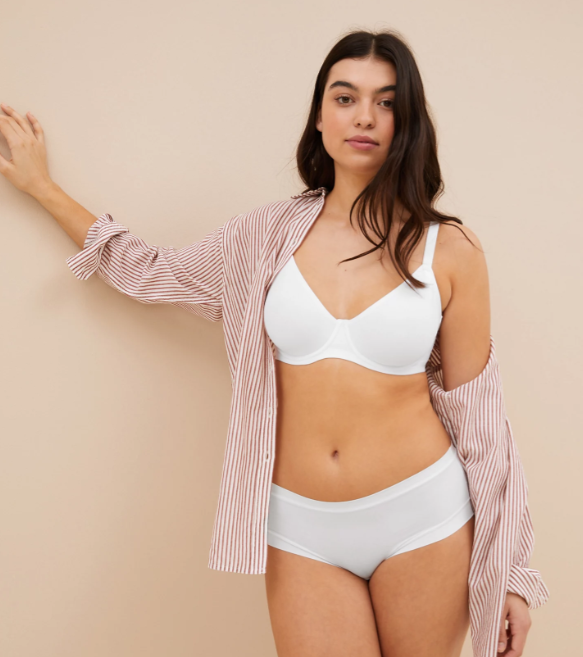 woman in white bra from collection marks and spencer